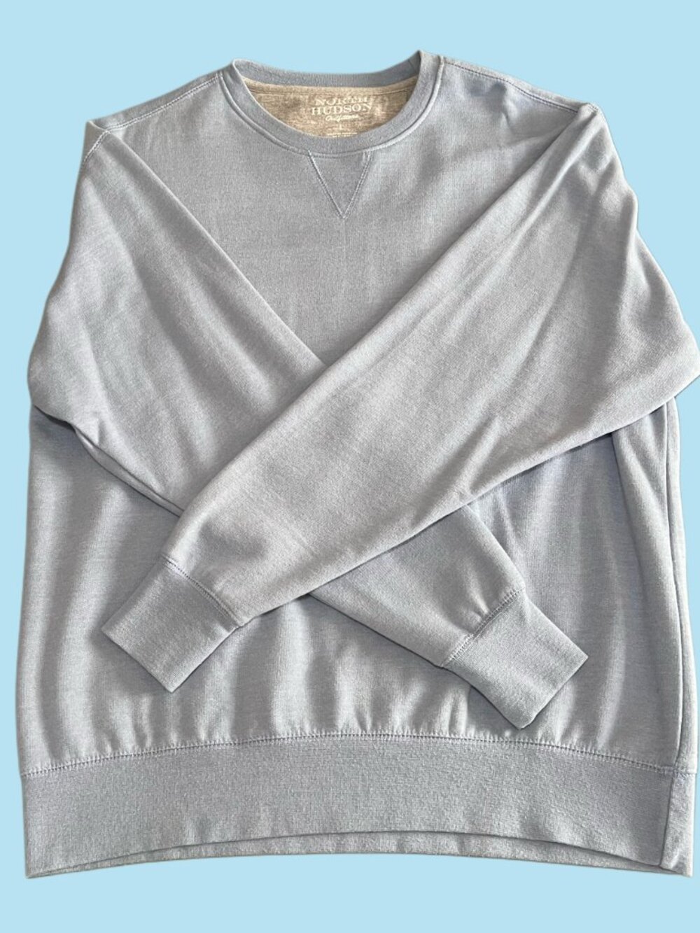 North Hudson Outfitters Light Blue Crewneck Sweatshirt Size L Casual Basic